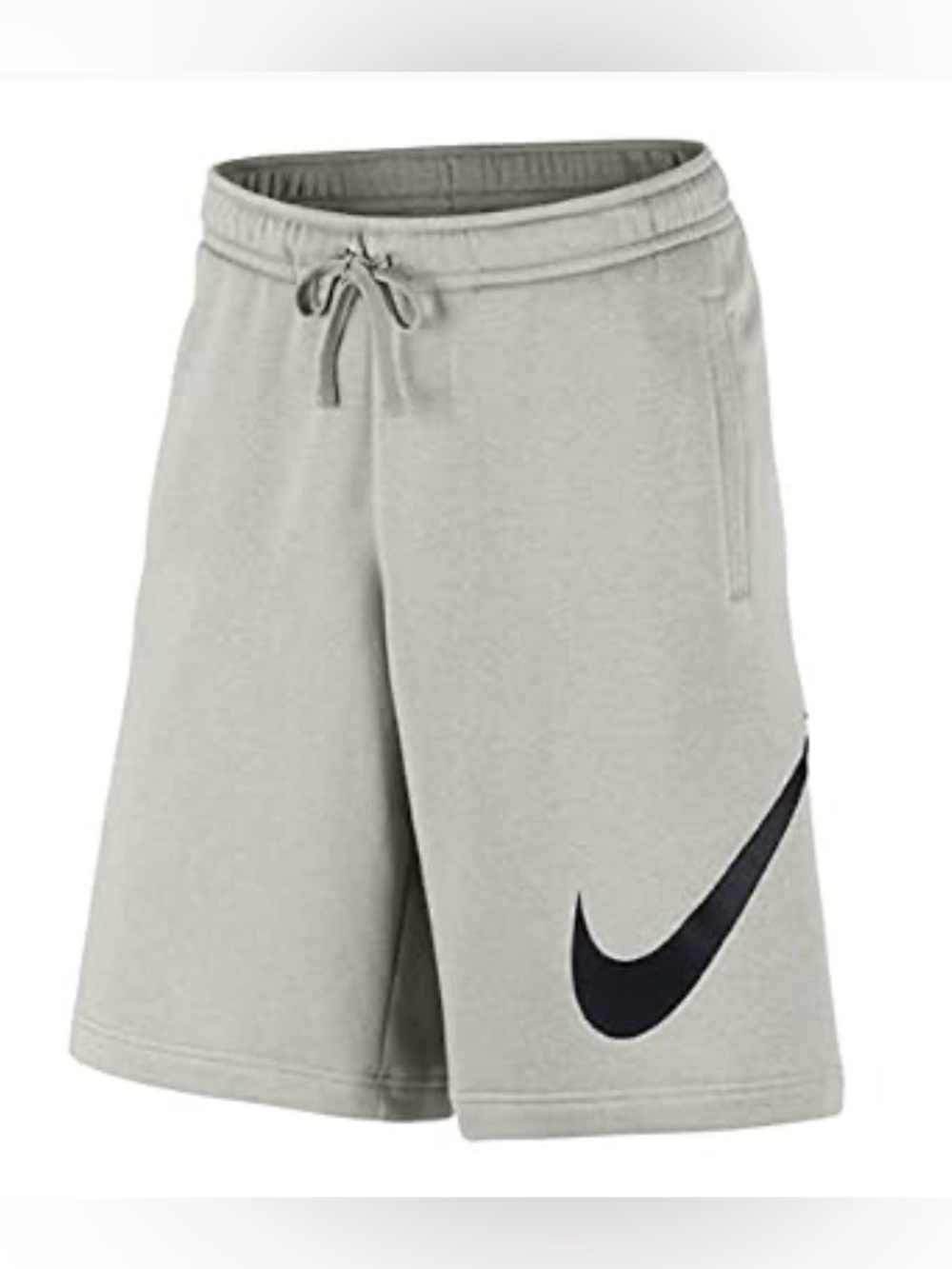 Nike Sweat Shorts ~ Large ~ Bone with Black Swoosh